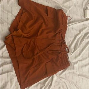 Copper satin shorts. Never worn